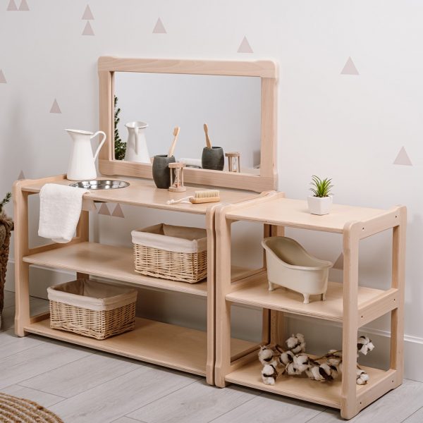 washbasin Type A Plus WITH mirror combined with a SMALL shelf