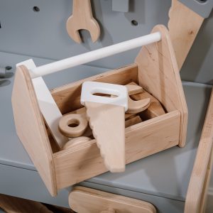 Toy tool box in a setting