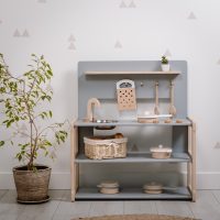 Toy kitchen Type A1 in grey frontal