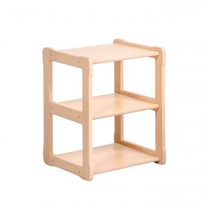 White background Montessori SMALL shelf in natural