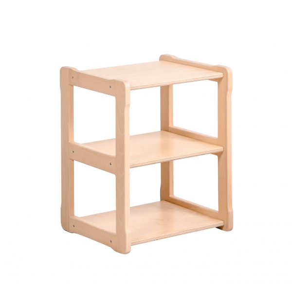 White background Montessori SMALL shelf in natural