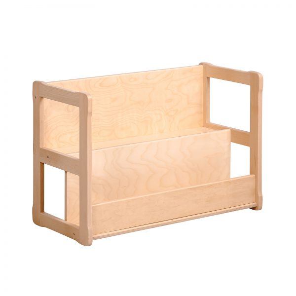 White background Montessori MINI bookshelf in natural