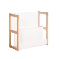 White background Montessori MIDI bookshelf in white