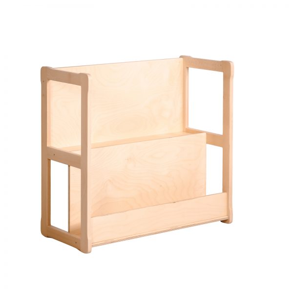 White background Montessori MIDI bookshelf in natural