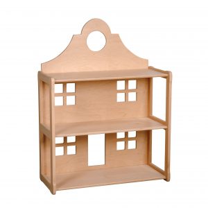 White background MIMI Doll House Bookshelf in natural