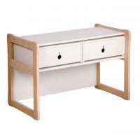 White background Multifunctional big desk with shelve