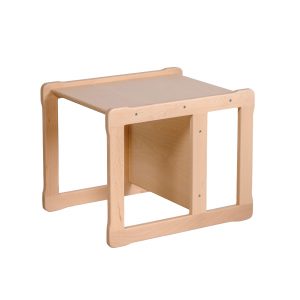 White background Montessori based multifunctional table in natural