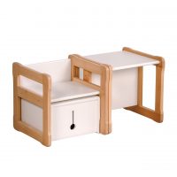 White background multifunctional chairs and a small box