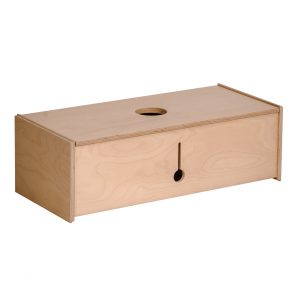 White background Multifunctional Double box shelve in natural