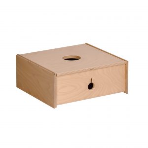 White background Multifunctional middle box shelve in natural