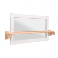 White background BIG Mirror with LONG Pull up bar