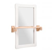 White background BIG Mirror with SHORT Pull up bar