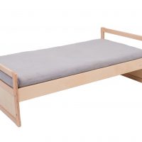 white background Montessori floor bed higher with mattress
