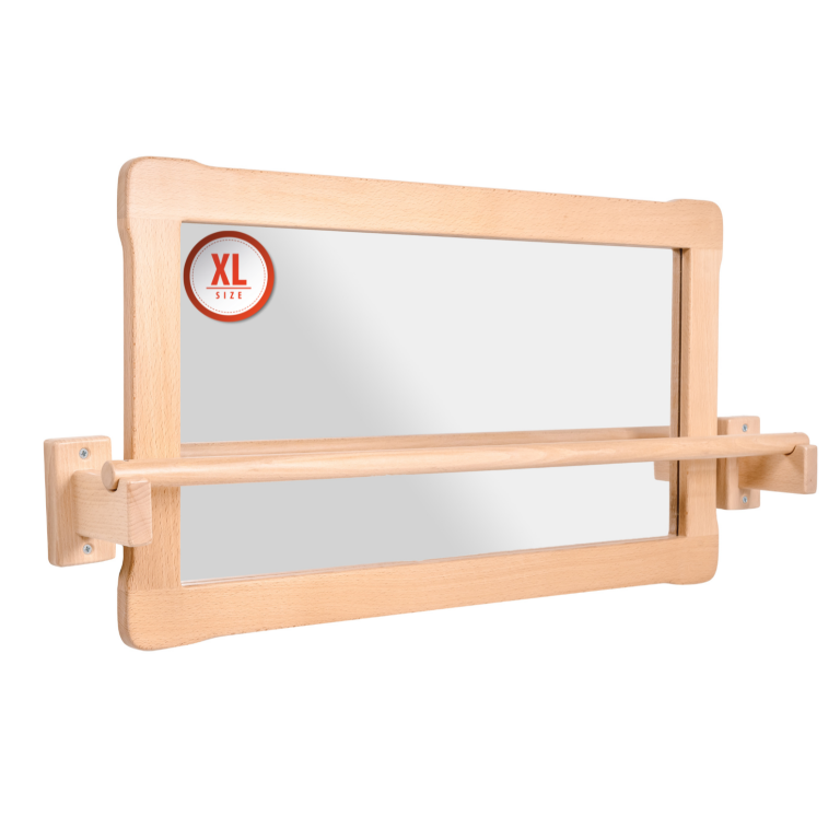 Montessori EXTRA BIG Mirror with EXTRA LONG Pull up bar