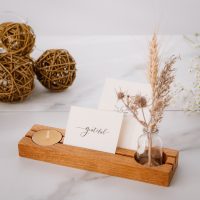Tealight holder in IROKO from above