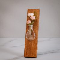 Test tube vase in TEAK