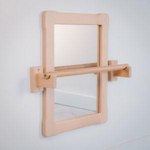 small mirror with small pull up bar