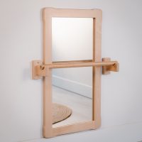 Big mirror with Small pull up bar