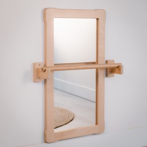 Big mirror with Small pull up bar