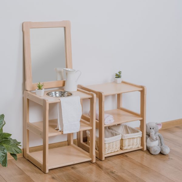 washbasin Type A WITH mirror combined with a SMALL shelf