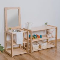 washbasin Type A WITH mirror combined with a MINI shelf