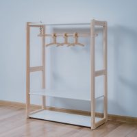 White background Child wardrobe type B with shelf