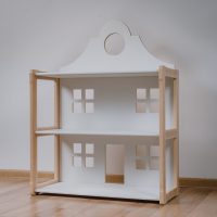 White background MIMI Doll House Bookshelf in white