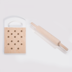 white background Rolling pin and grater set
