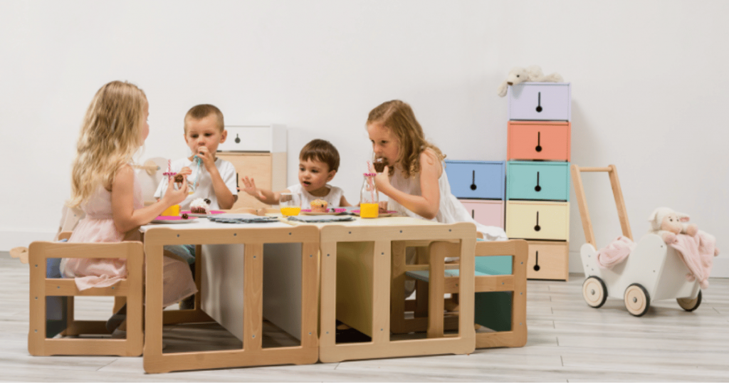 Spotlight: Montessori Set of One Multifunctional Big Bench with 2 Chairs – A Practical Addition to Your Montessori Journey!