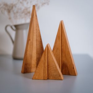 Wooden tree Decoration in Teak in set