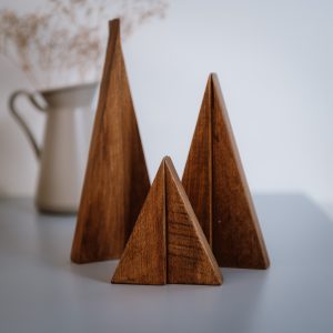 Wooden tree Decoration set in Nut