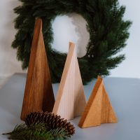 Wooden tree Decoration in three colors3