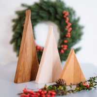 Wooden tree Decoration in three colors2