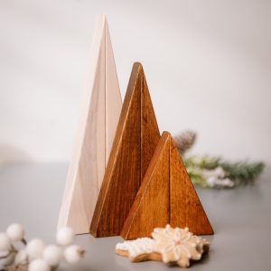 Wooden tree Decoration in three colors