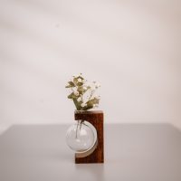 Test tube vase in Nut SMALL