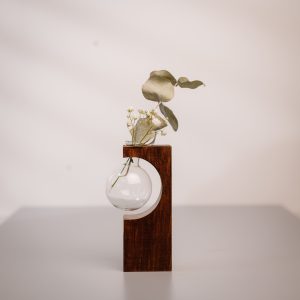Test tube vase in Nut MEDIUM