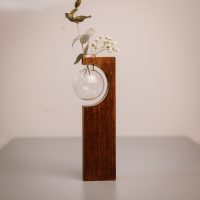 Test tube vase in Nut BIG